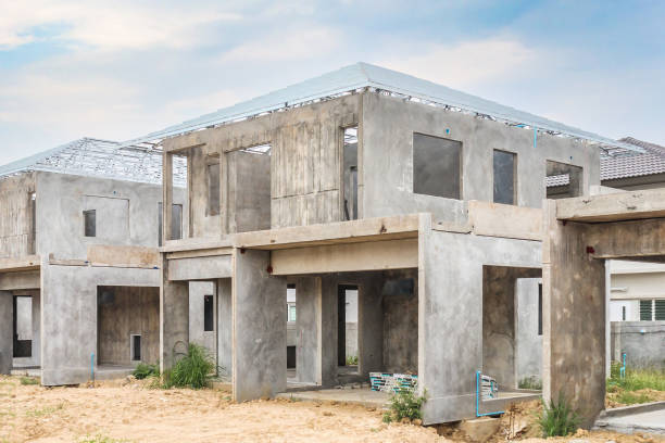 istock construction residential new house with prefabrication system in progress at building site 1406812623