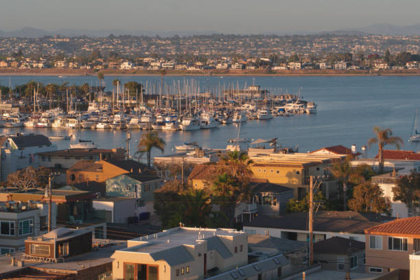 istock Drone View of Mission Beach, CA 1406833294
