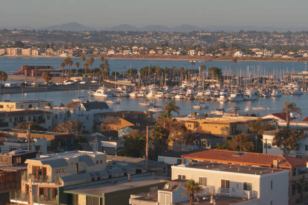 istock Drone View of Mission Beach, CA 1406833297