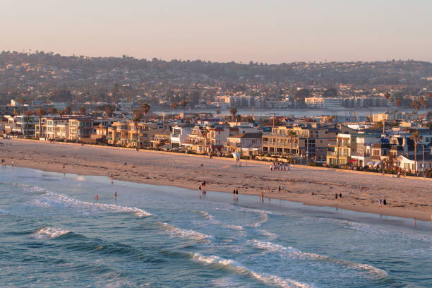 istock Drone View of Mission Beach, CA 1406833305