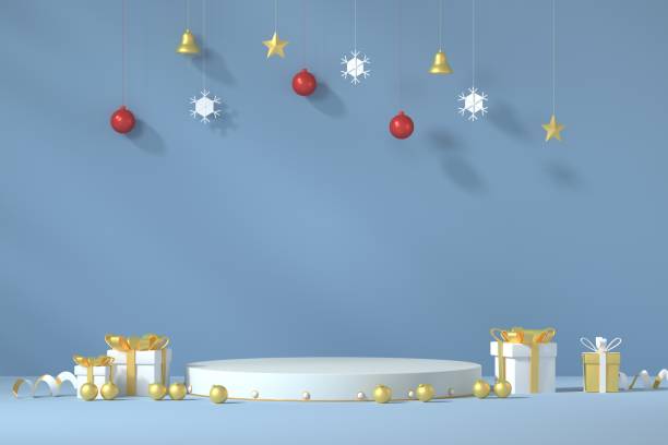istock Circular base of 3D rendered virtual product display background 1406834331