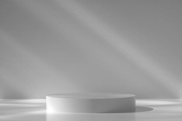 istock Circular base of 3D rendered virtual product display background 1406834369