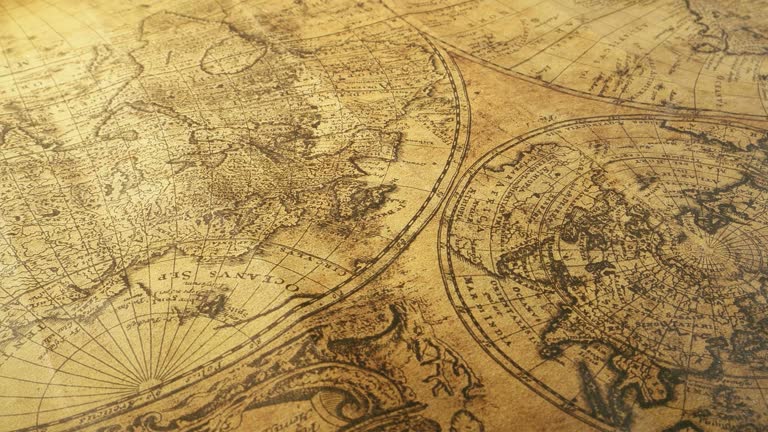 Vintage Old Map close up