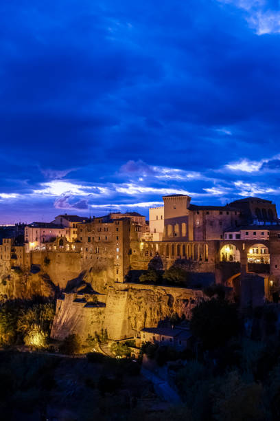 Old Town of Pitigliano - Tuscany Old town of Pitigliano, a characteristic town in the Maremma located on a tufaceous spur pitigliano stock pictures, royalty-free photos & images