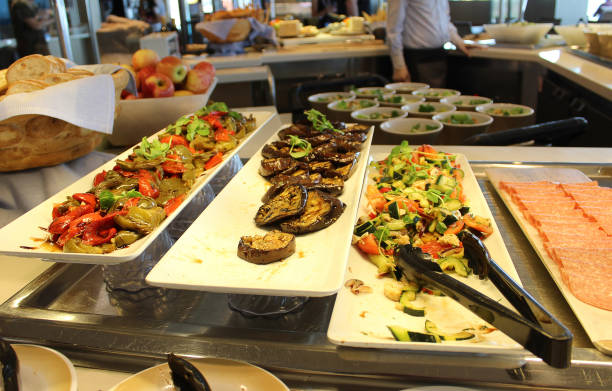 istock Dining Room Buffet aboard the luxury abstract cruise ship 1406856468