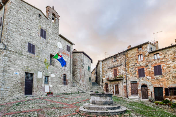 istock Castiglione d'Orcia, Piazza il Vecchietta - Tuscany 1406857645