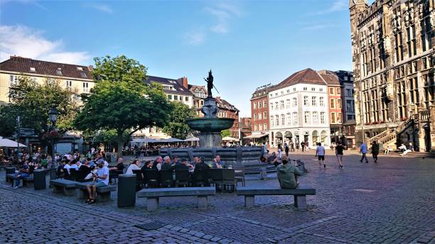 istock Germany. Aachen old town at sunset. Impression. 1406861028