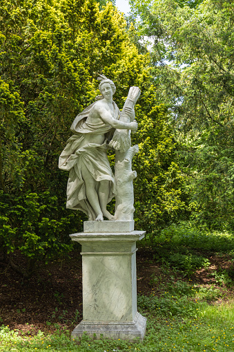 Statue of Ceres, the goddess of agriculture and fertility by unknown Italian artist at Waddesdon Manor, a country house in the village of Waddesdon.