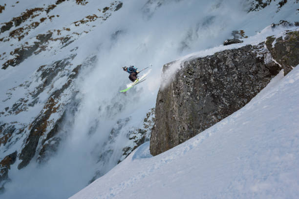 gota de esqui extrema - freeride - fotografias e filmes do acervo