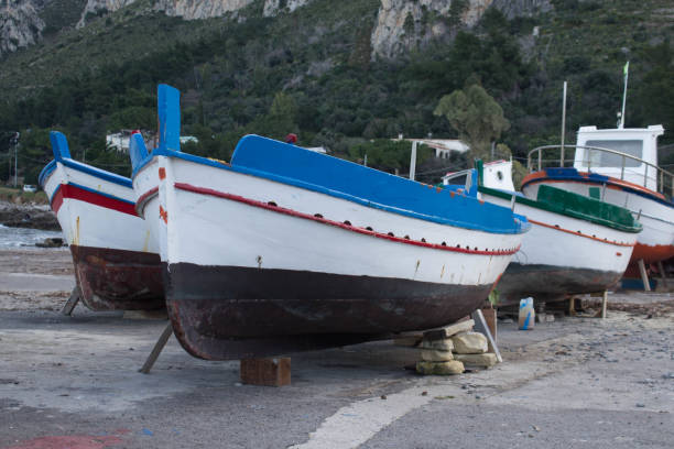istock fishing boats moored in the harbor 1406866546