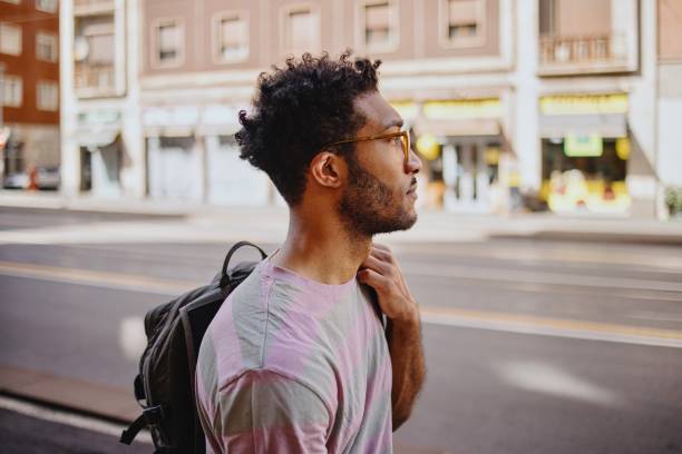 istock Male solo traveler exploring the city 1406868366