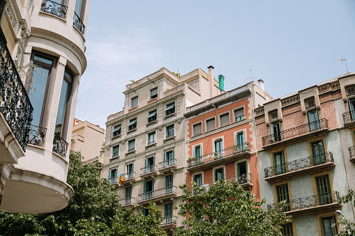 Residential buildings in Barcelona, Spain