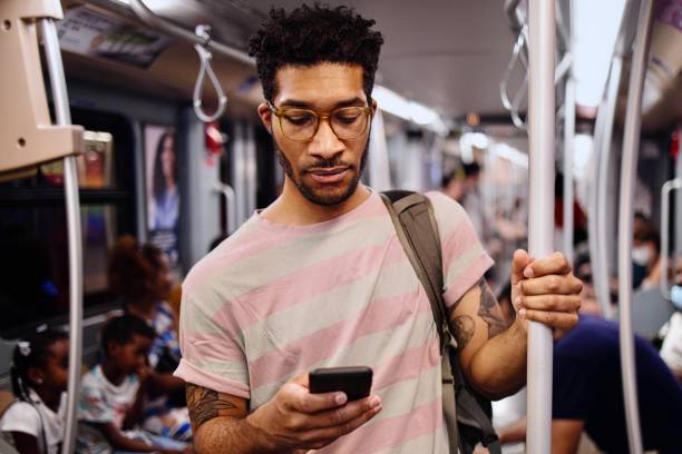 istock Solo traveler using subway train to get around the city 1406868484
