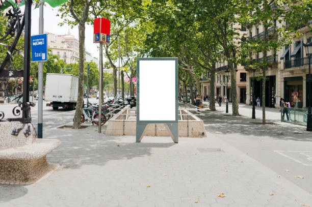 istock Blank billboard in a city street 1406868836