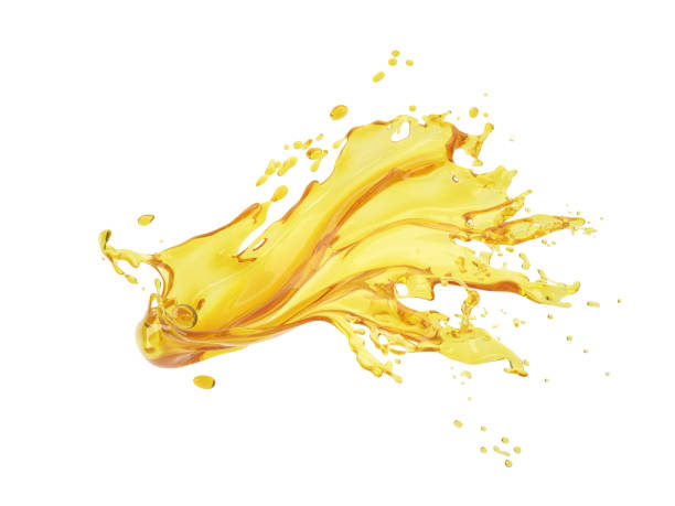 istock 3d illustration of yellow splash on white background with clipping path 1406873064