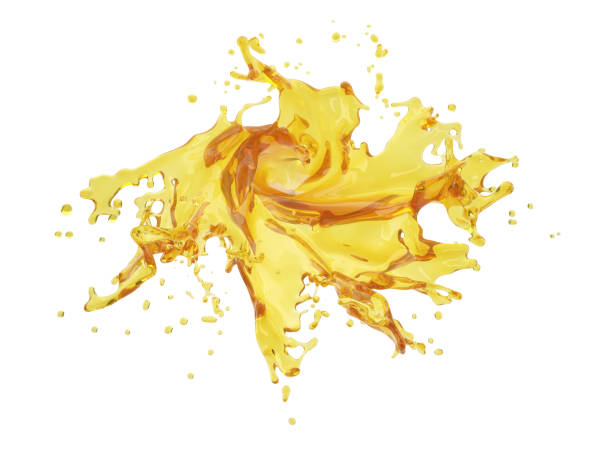 istock 3d illustration of yellow splash on white background with clipping path 1406873350