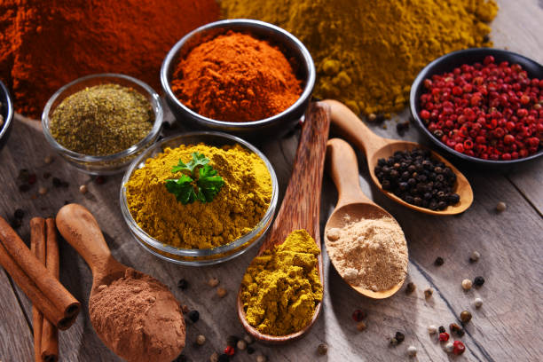 istock Variety of spices on kitchen table 1406873816