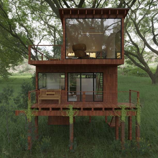 istock Eco house on the grass 3d illustration 1406874487