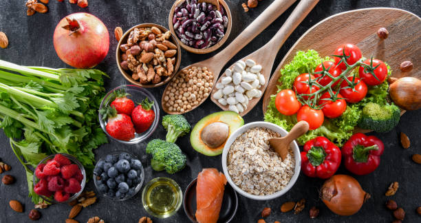 istock Cholesterol lowering food products 1406875075