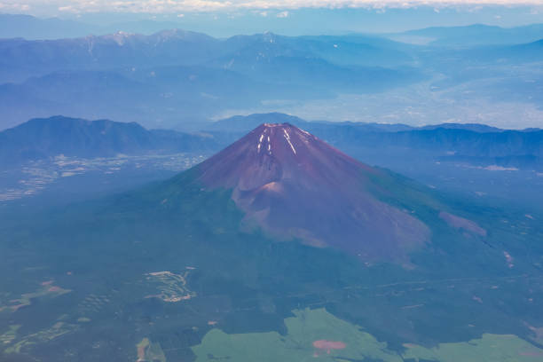 istock Mt. Fuji in summer from the clear sky 1406877280