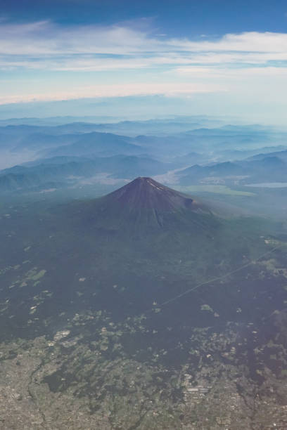 istock Mt. Fuji in summer from the clear sky 1406877286