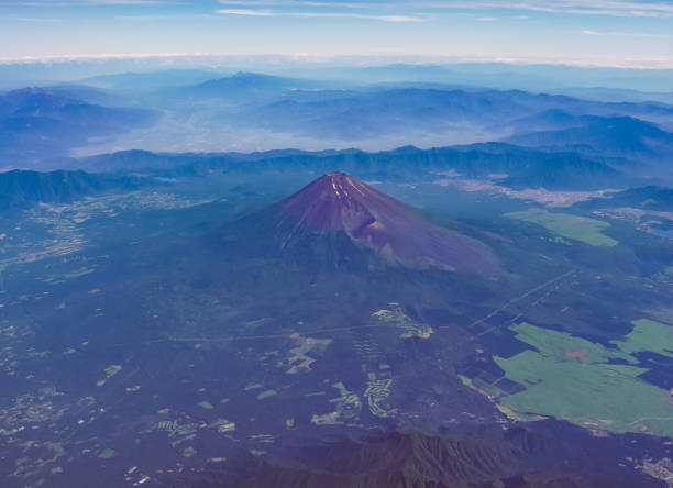 istock Mt. Fuji in summer from the clear sky 1406877369