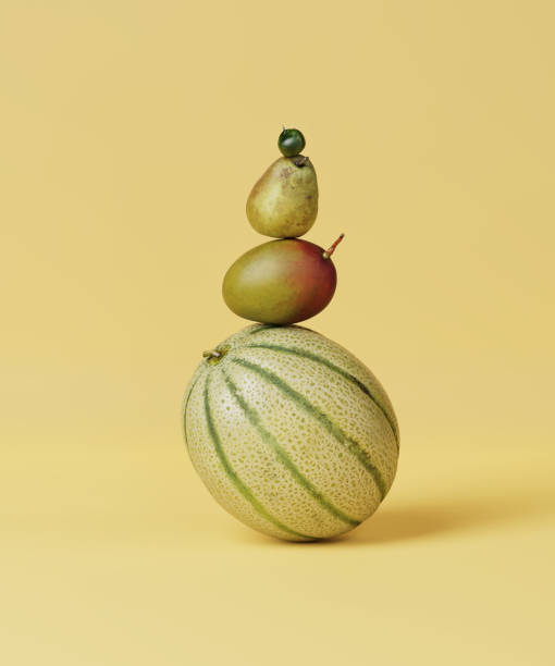 istock Still life pyramid of fruits and vrgrtables. 3d render, 3d illustration. 1406878059