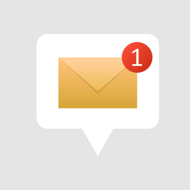 Envelope one message. Vector illustration. stock image. Envelope one message. Vector illustration. stock image. EPS 10. unread messages illustrations stock illustrations