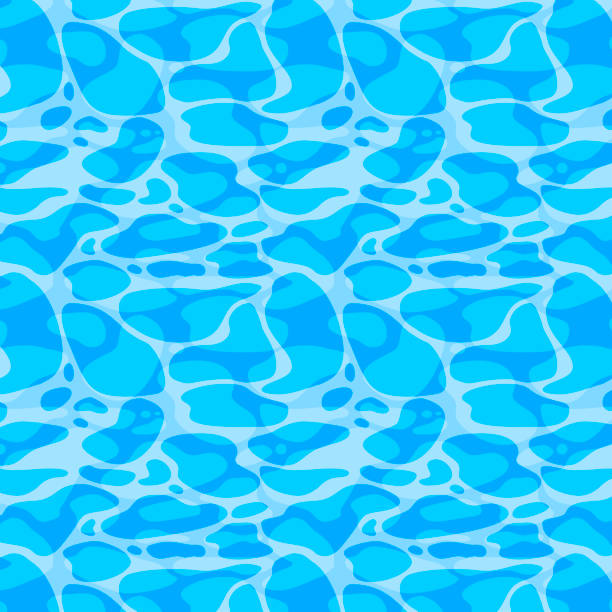 The ripples of sparkling water, Seamless pattern of water waves vector art illustration
