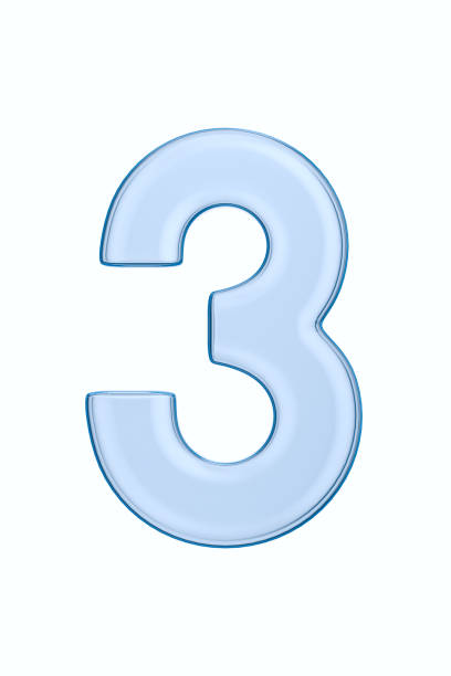 istock Number three on white background. Isolated 3D illustration 1406879641