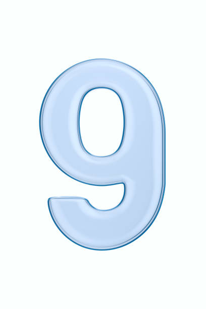 istock Number nine on white background. Isolated 3D illustration 1406879643
