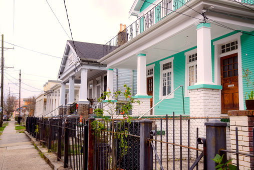 Homes, New Orleans, Louisiana, USA.