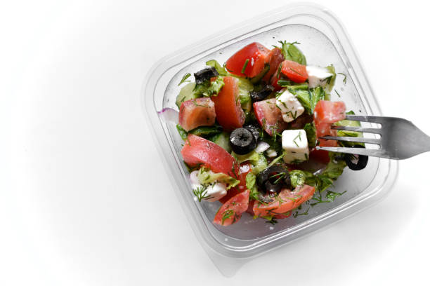 istock Caesar salad with chicken and white suluguni cheese 1406882370
