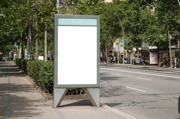 istock Blank billboard in a city street 1406885283