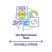 konzeptsymbol-open-source-tools-verwende