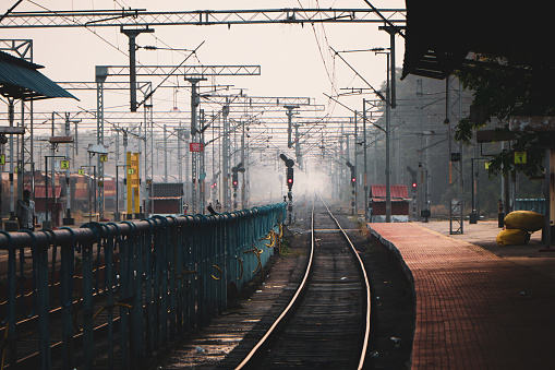 Morning scenery of palakkad railway station