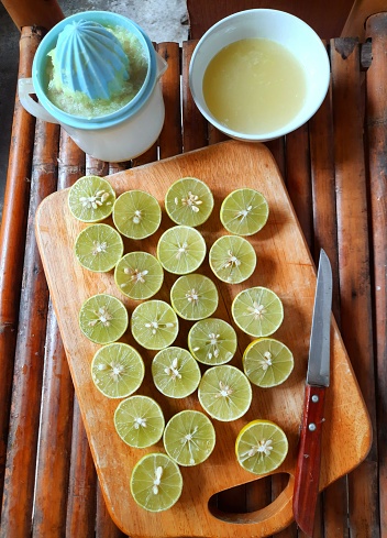 Making Lemonade - food preparation.