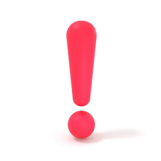 3D illustration of a red exclamation mark