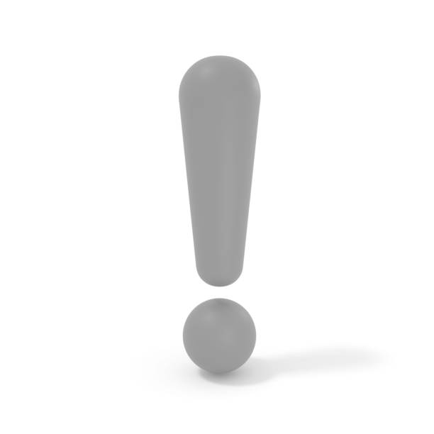 istock 3D illustration of a grey exclamation mark 1406892866