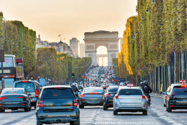 istock Avenue des Champs-Elysees and Arc de Triomph 1406898313