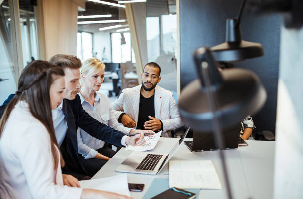 istock Business people having a meeting 1406901950