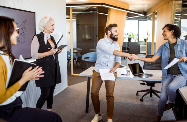 istock Business people having a meeting 1406902303