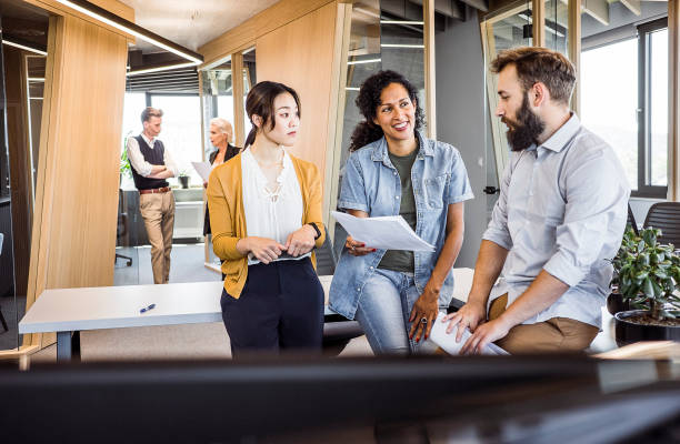 istock Business people having a meeting 1406902485