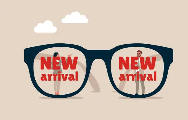 Vector illustration of New arrival glasses.