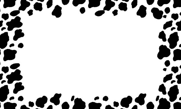 Black and white frame with modern ornament of stylized leopard skin. Squared pattern for poster. Decorative abstract border with animal ornament. Trendy leather skin. Copy space. Vector illustration Black and white frame with modern ornament of stylized leopard skin. Squared pattern for poster. Decorative abstract border with animal ornament. Trendy leather skin. Copy space. Vector illustration. black and white cheetah print stock illustrations
