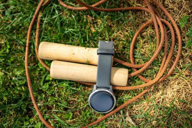 istock Jump rope with smartwatch 1406906051