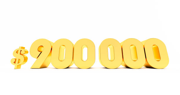 istock gold nine hundred thousand dollars isolated on white background, 900k dollars 1406918598