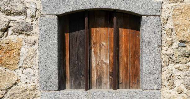 istock Aged wooden window with glazing 1406921100