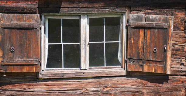 istock Aged wooden window with glazing 1406921740
