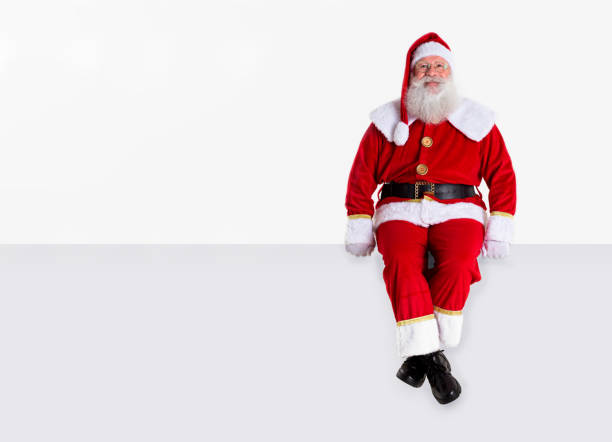 istock Santa Claus on white background with copy space. 1406933664